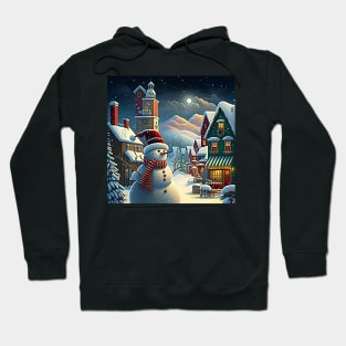 Christmas Town - Cartoon Snowman Hoodie